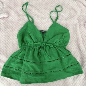 Green Babydoll Tank